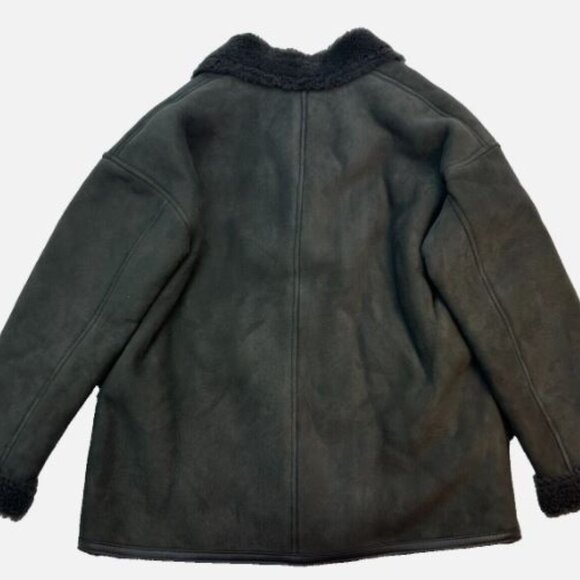 Chas Mackenzie Women's Shearling Coat Made in England Sheepskin Jacket Size L - Picture 2 of 16